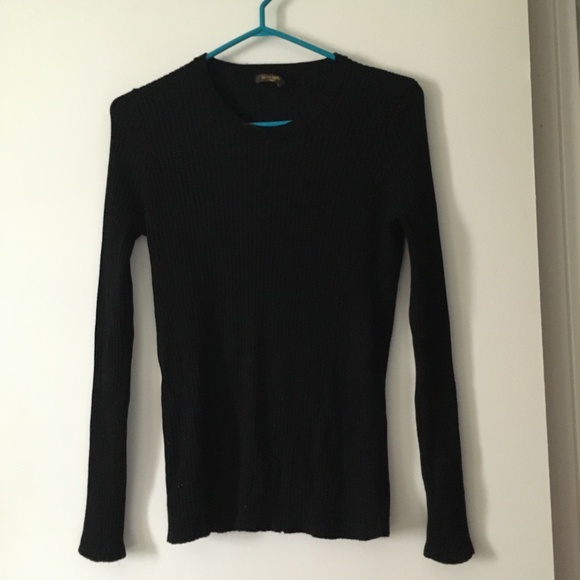 LOUIS VUITTON Uniformes Black Ribbed Crew Neck Sweater S - Picture 1 of 3